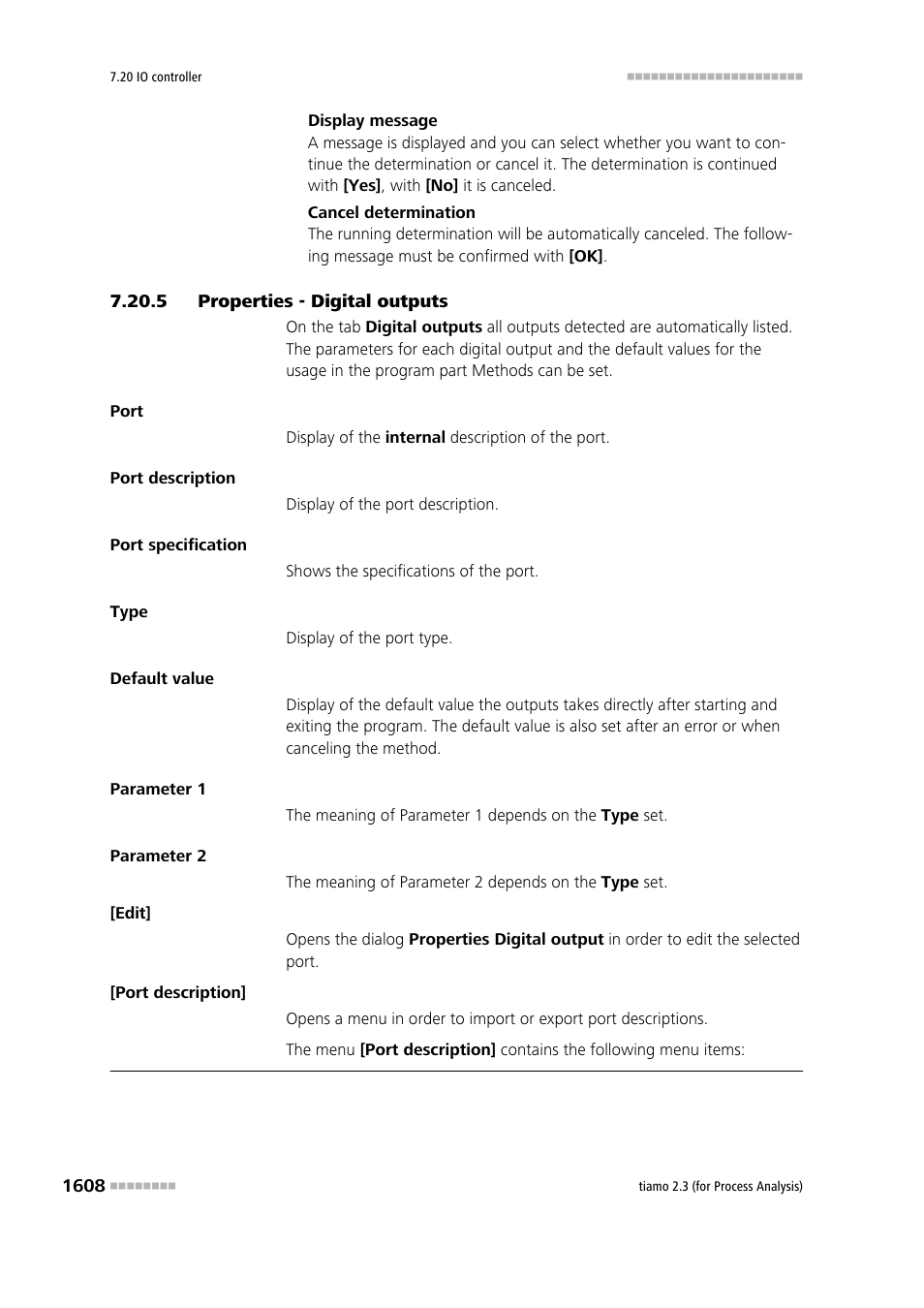 5 properties - digital outputs, Properties - digital outputs 8 | Metrohm tiamo 2.3 (process analysis) User Manual | Page 1624 / 1790