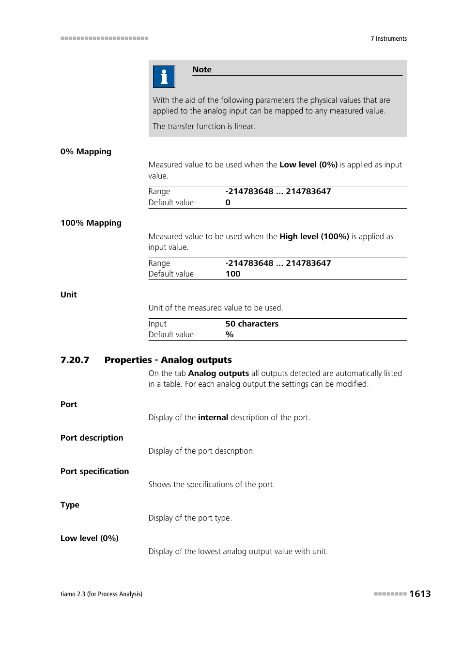 7 properties - analog outputs, Properties - analog outputs 3 | Metrohm tiamo 2.3 (process analysis) User Manual | Page 1629 / 1790