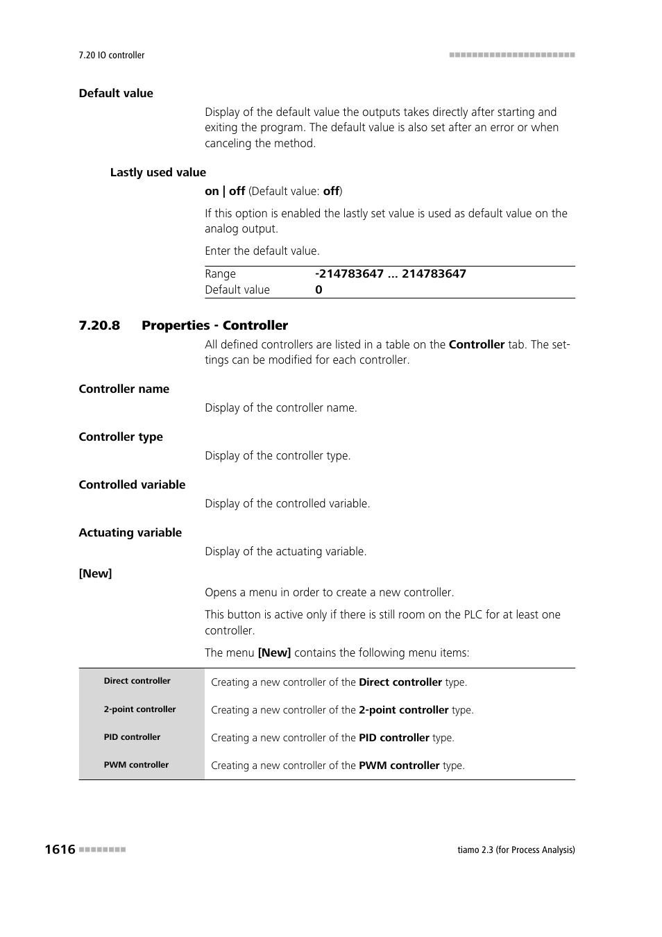 8 properties - controller, Properties - controller 6, Controller | Metrohm tiamo 2.3 (process analysis) User Manual | Page 1632 / 1790