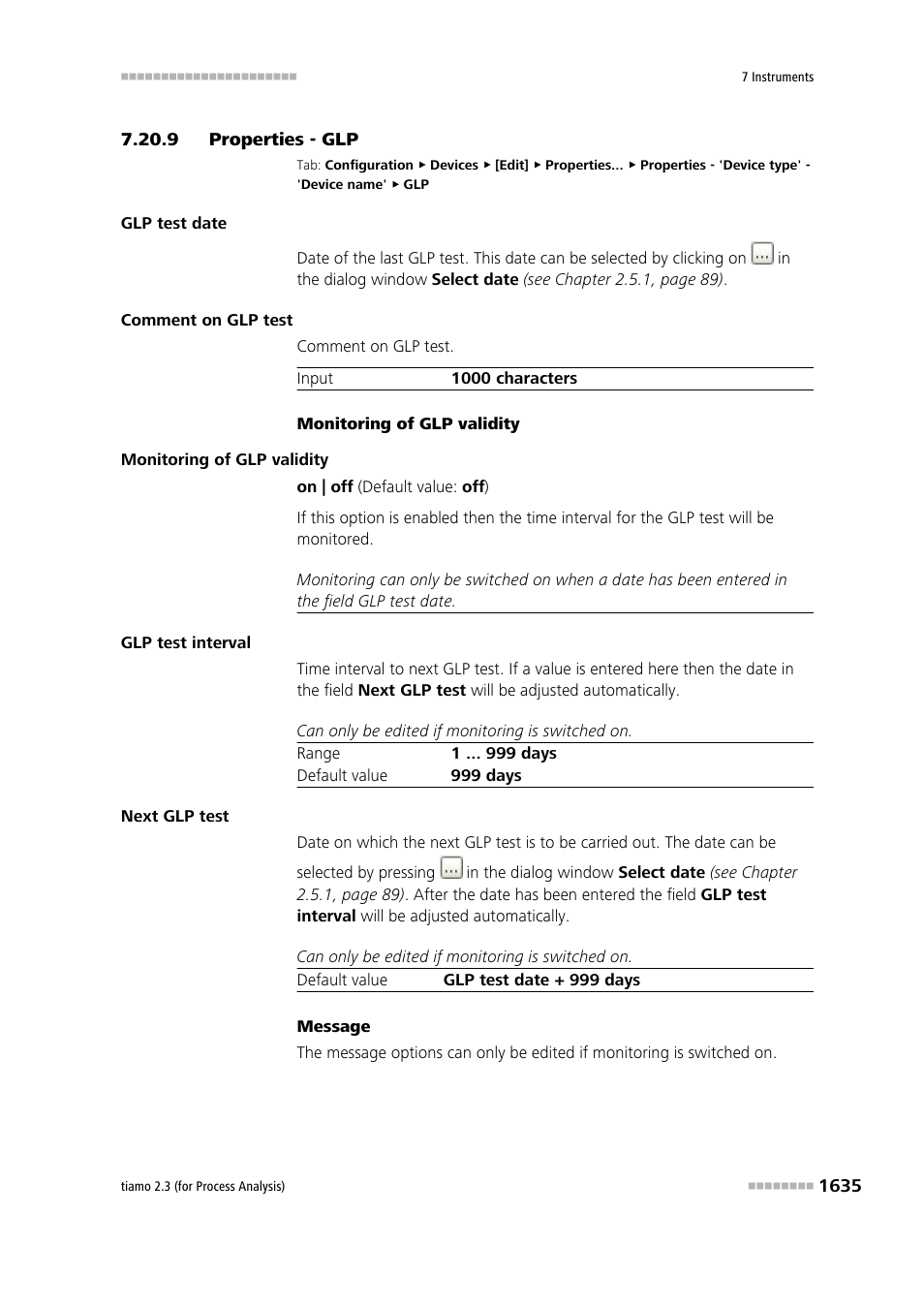 9 properties - glp, Properties - glp 5 | Metrohm tiamo 2.3 (process analysis) User Manual | Page 1651 / 1790