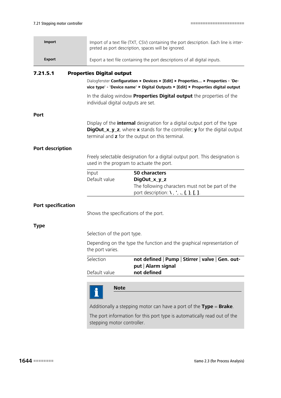 1 properties digital output | Metrohm tiamo 2.3 (process analysis) User Manual | Page 1660 / 1790
