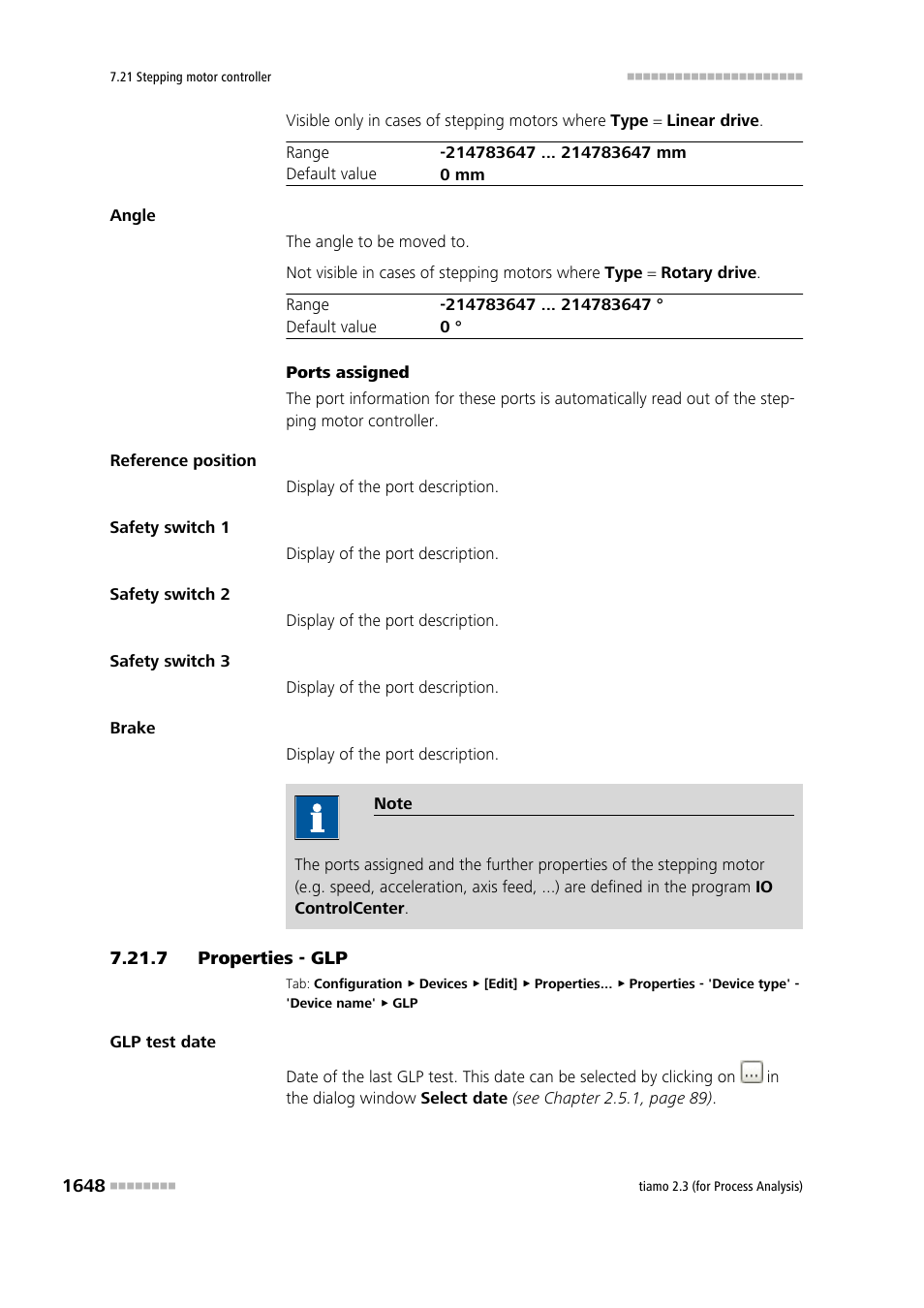 7 properties - glp, Properties - glp 8 | Metrohm tiamo 2.3 (process analysis) User Manual | Page 1664 / 1790