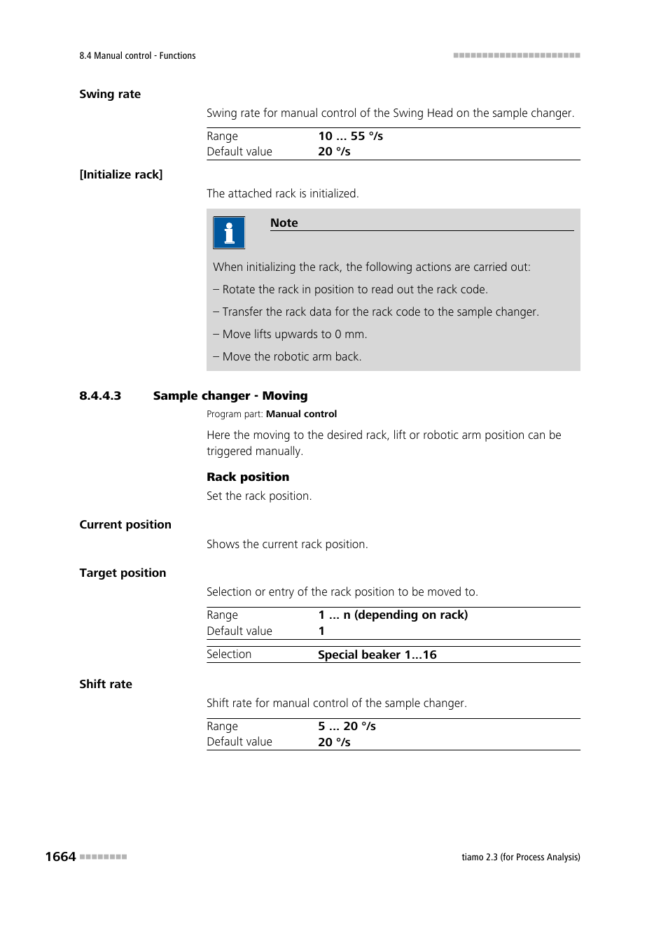 3 sample changer - moving, Move | Metrohm tiamo 2.3 (process analysis) User Manual | Page 1680 / 1790