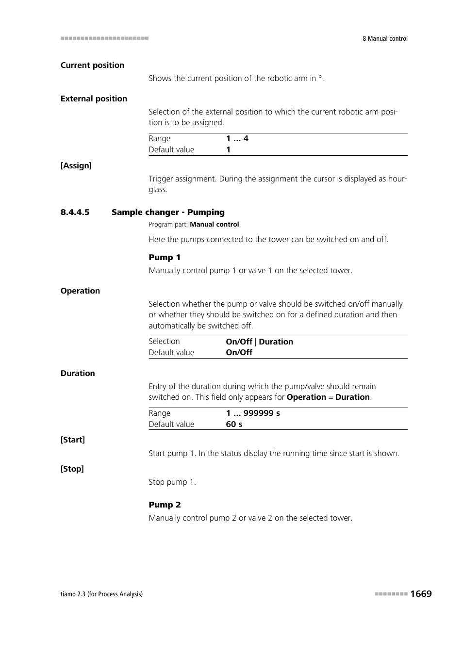 5 sample changer - pumping, Pump | Metrohm tiamo 2.3 (process analysis) User Manual | Page 1685 / 1790