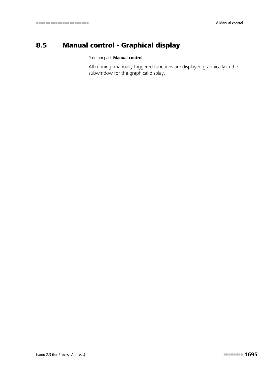 5 manual control - graphical display, Manual control - graphical display 5 | Metrohm tiamo 2.3 (process analysis) User Manual | Page 1711 / 1790