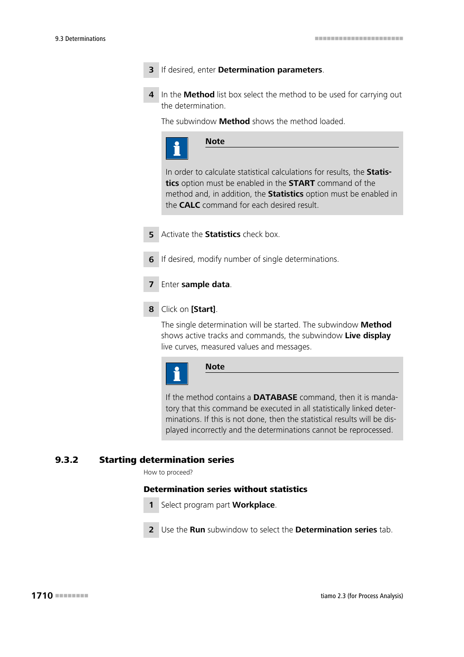 2 starting determination series, Starting determination series 0 | Metrohm tiamo 2.3 (process analysis) User Manual | Page 1726 / 1790