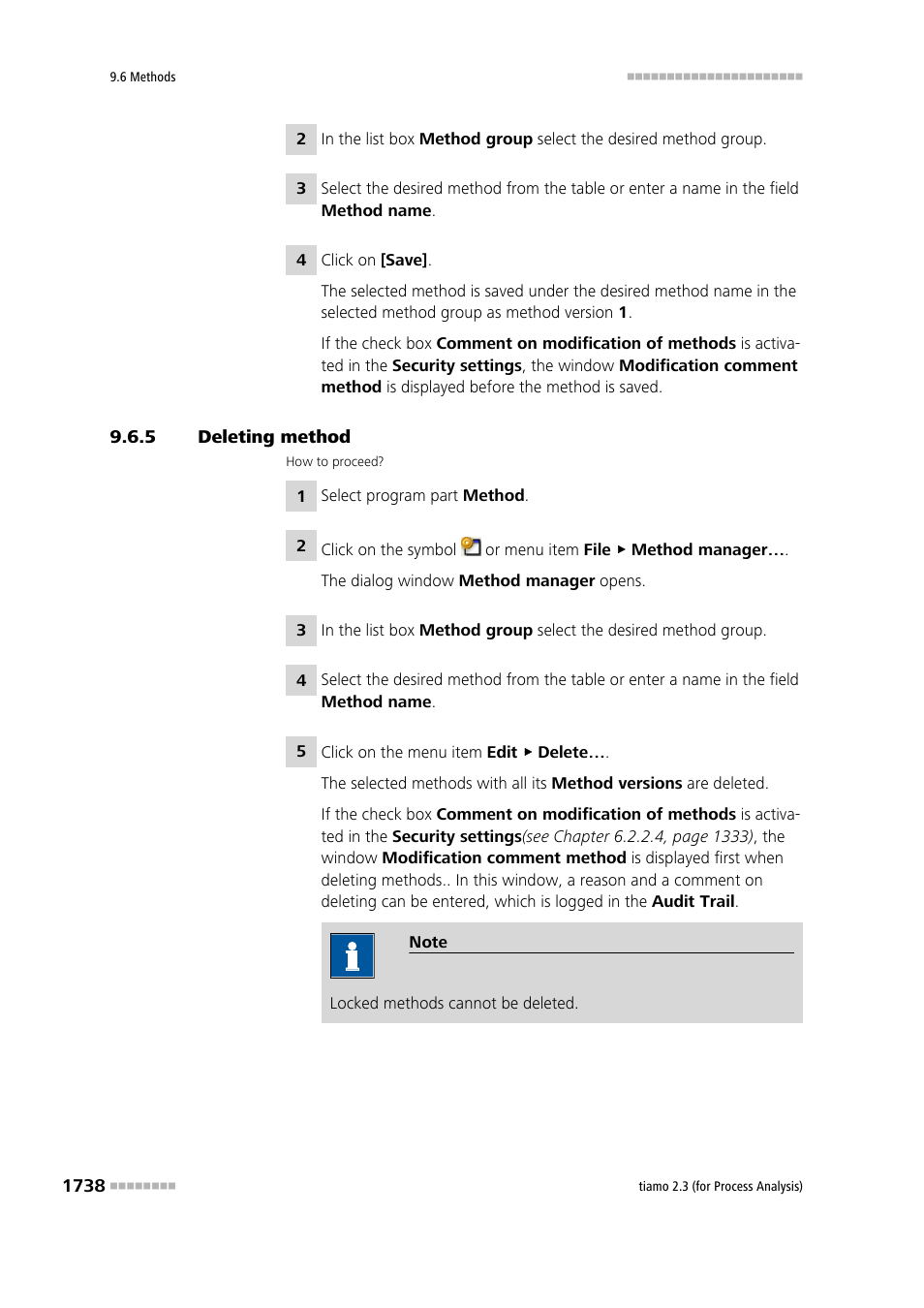 5 deleting method, Deleting method 8 | Metrohm tiamo 2.3 (process analysis) User Manual | Page 1754 / 1790