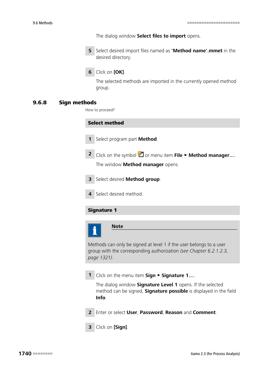 8 sign methods, Sign methods 0 | Metrohm tiamo 2.3 (process analysis) User Manual | Page 1756 / 1790