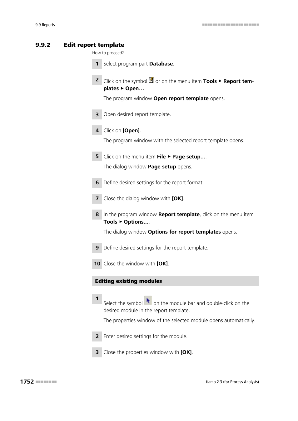2 edit report template, Edit report template 2 | Metrohm tiamo 2.3 (process analysis) User Manual | Page 1768 / 1790