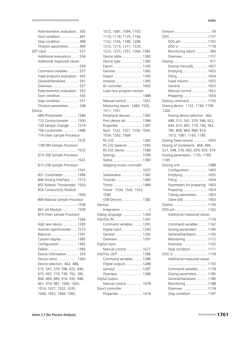 Metrohm tiamo 2.3 (process analysis) User Manual | Page 1777 / 1790