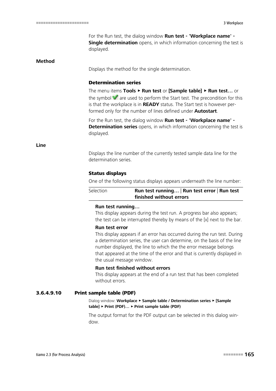 10 print sample table (pdf) | Metrohm tiamo 2.3 (process analysis) User Manual | Page 181 / 1790