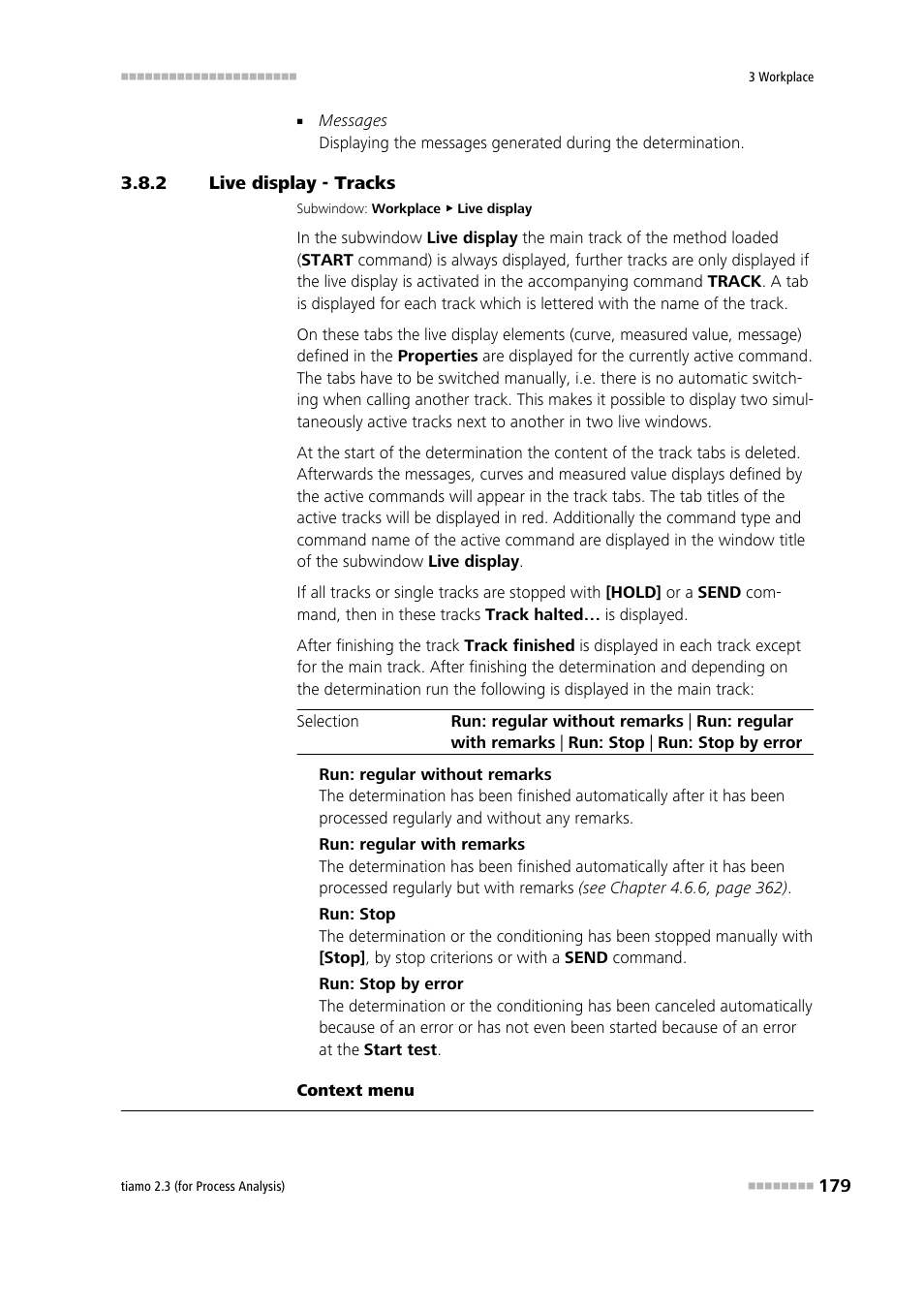 2 live display - tracks, Live display - tracks | Metrohm tiamo 2.3 (process analysis) User Manual | Page 195 / 1790