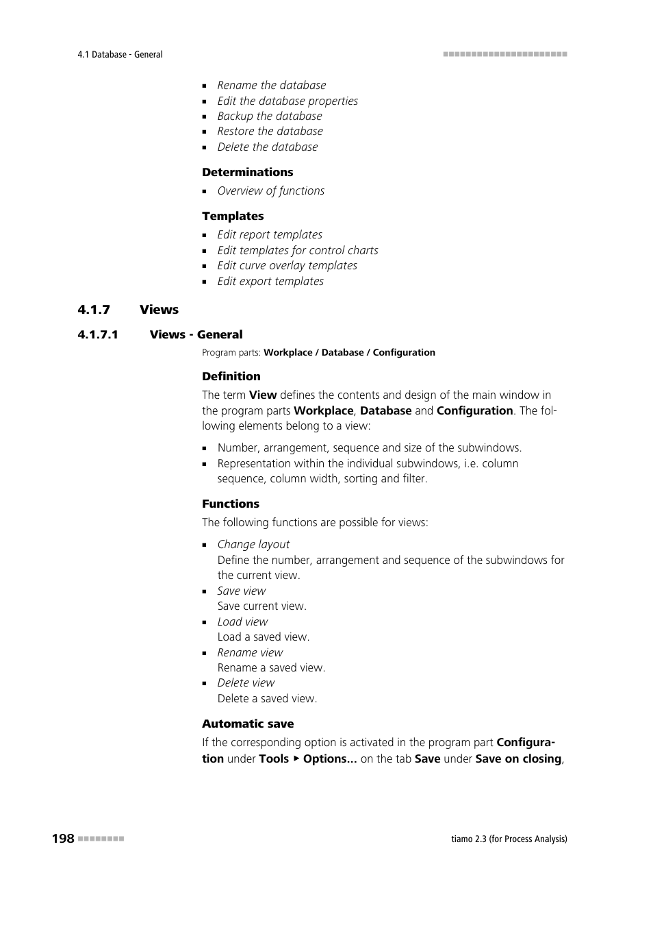 7 views, 1 views - general, Views | Metrohm tiamo 2.3 (process analysis) User Manual | Page 214 / 1790