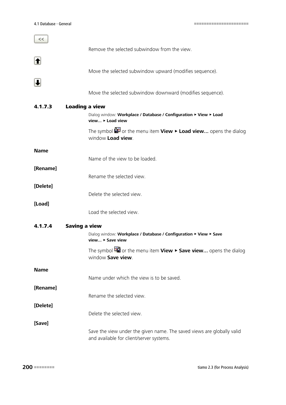 3 loading a view, 4 saving a view | Metrohm tiamo 2.3 (process analysis) User Manual | Page 216 / 1790