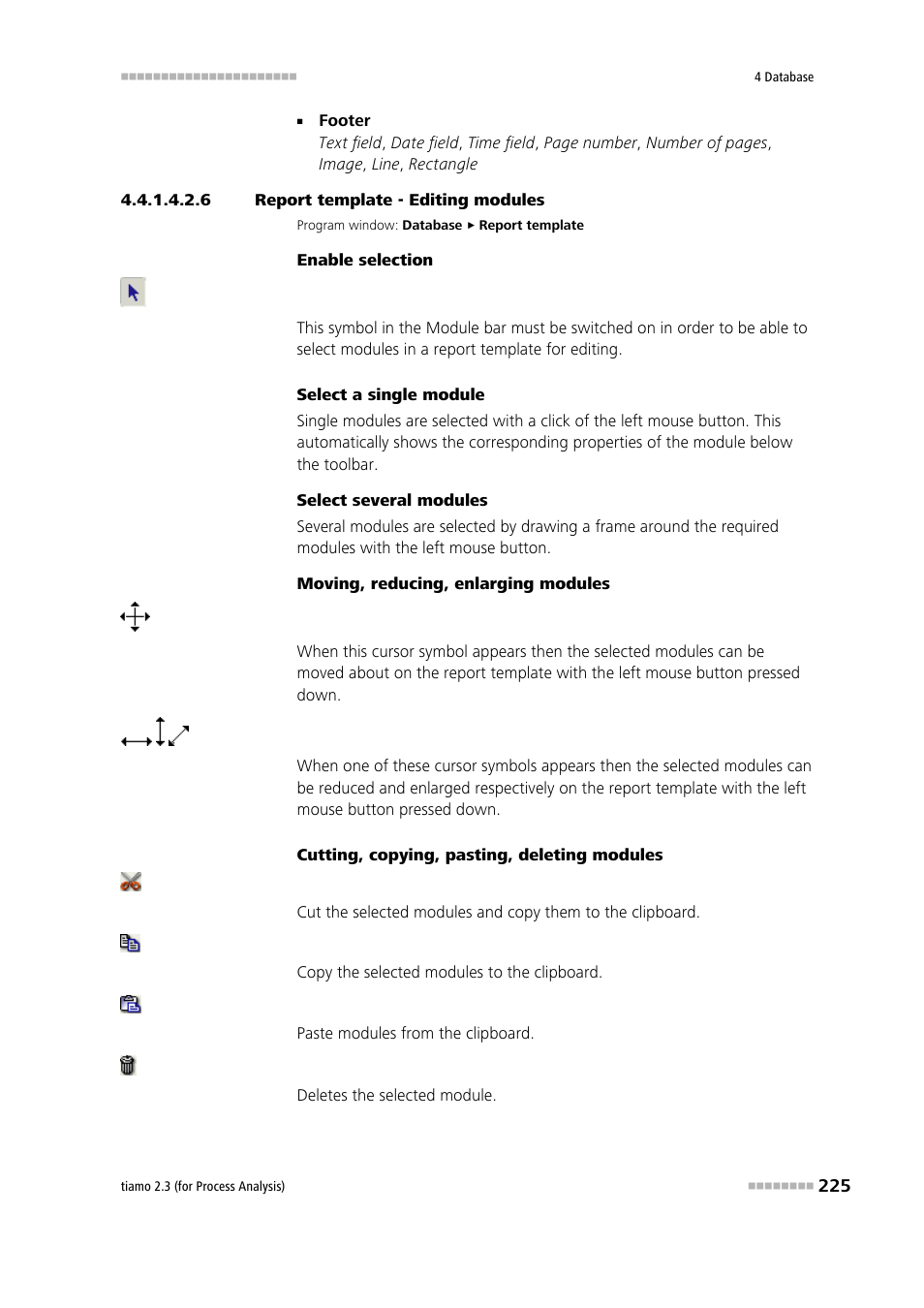 6 report template - editing modules, Edit modules | Metrohm tiamo 2.3 (process analysis) User Manual | Page 241 / 1790