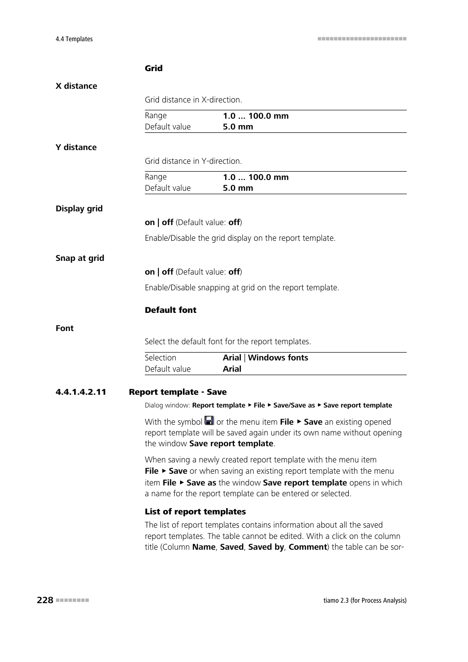 11 report template - save, Save report template | Metrohm tiamo 2.3 (process analysis) User Manual | Page 244 / 1790