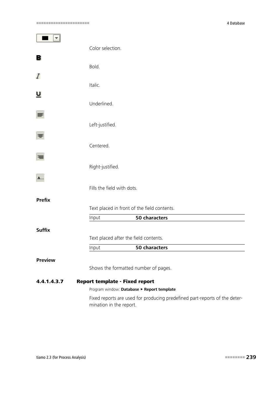 7 report template - fixed report, Fixed report | Metrohm tiamo 2.3 (process analysis) User Manual | Page 255 / 1790