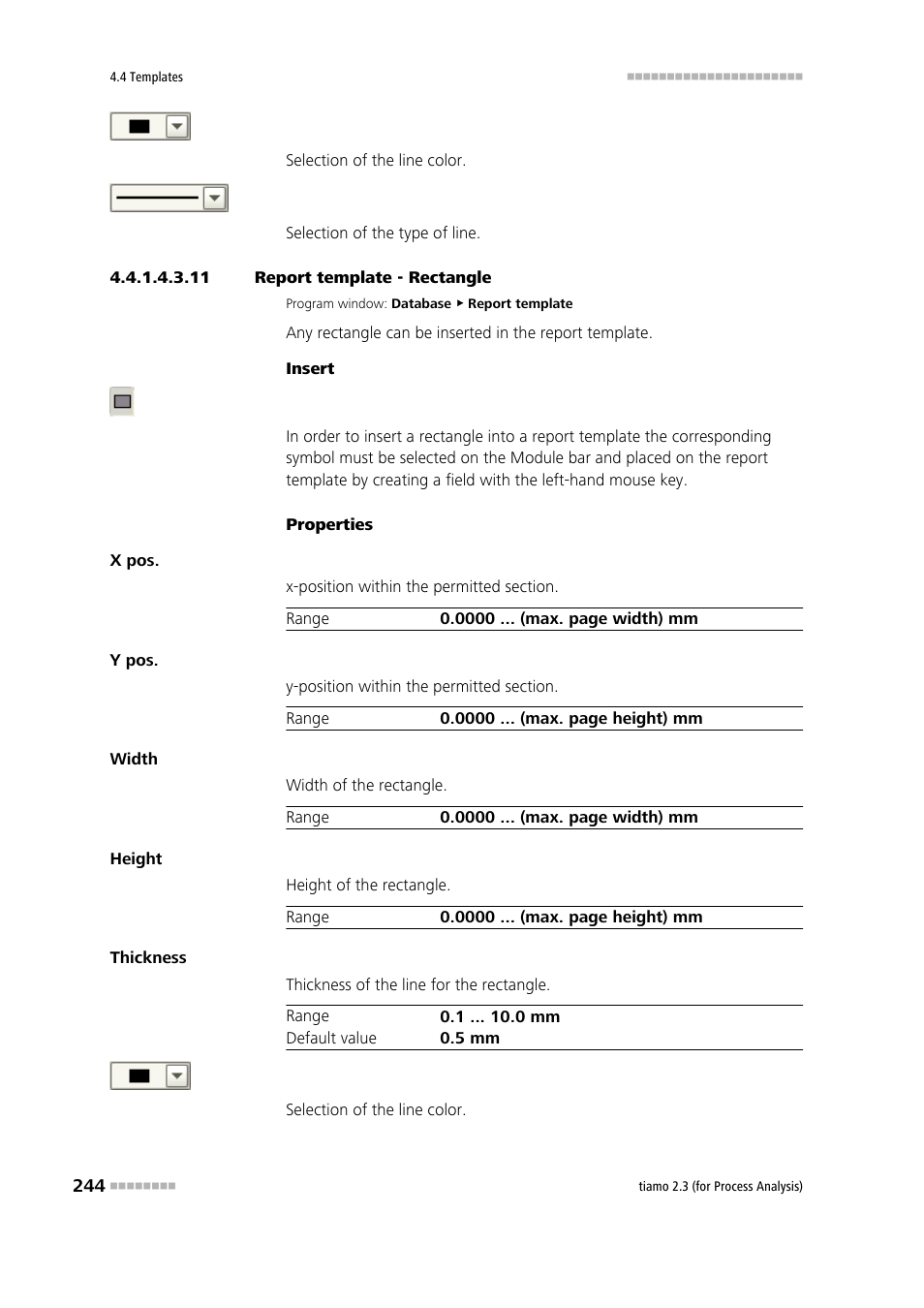 11 report template - rectangle, Rectangle | Metrohm tiamo 2.3 (process analysis) User Manual | Page 260 / 1790