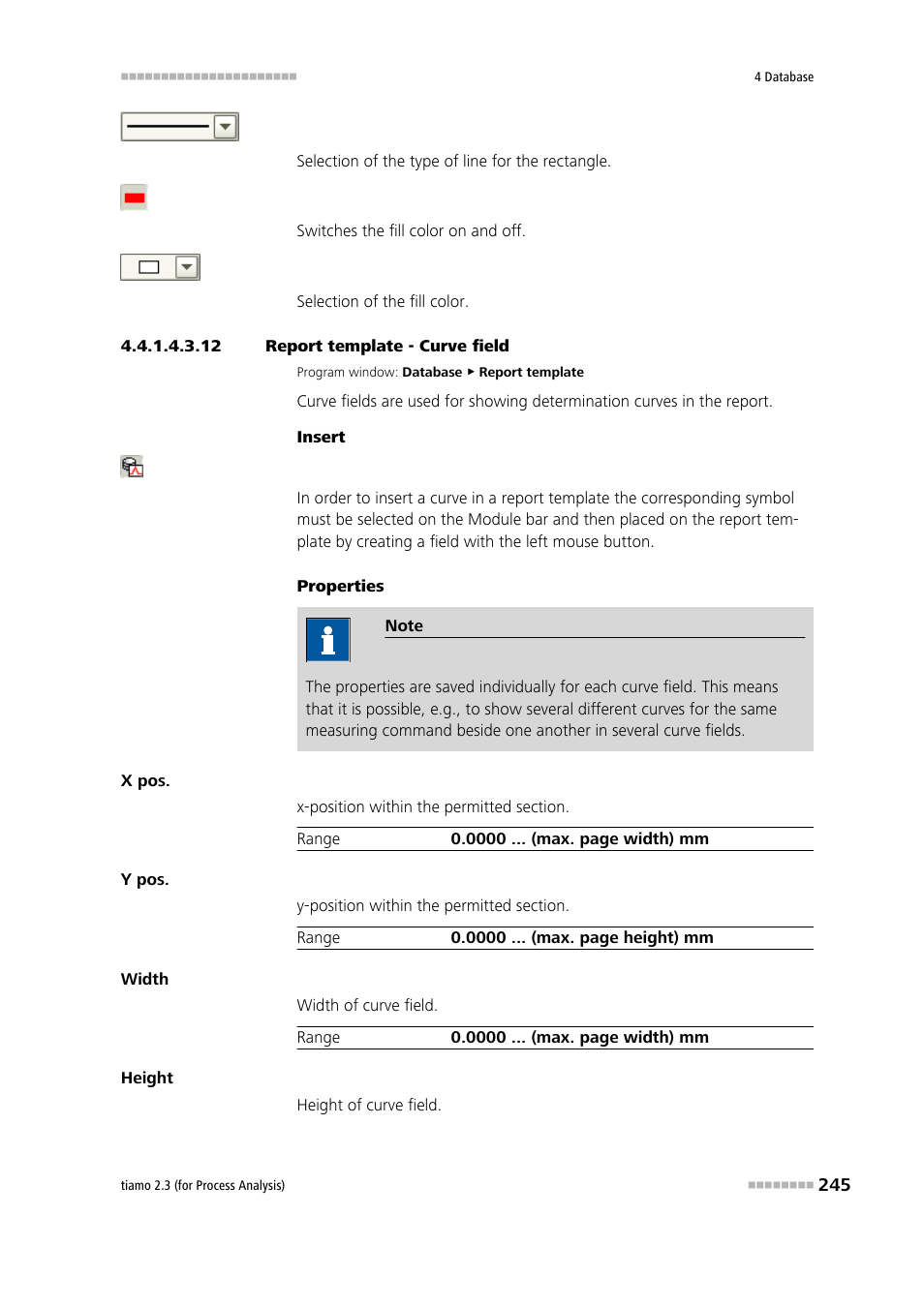 12 report template - curve field, Curve | Metrohm tiamo 2.3 (process analysis) User Manual | Page 261 / 1790
