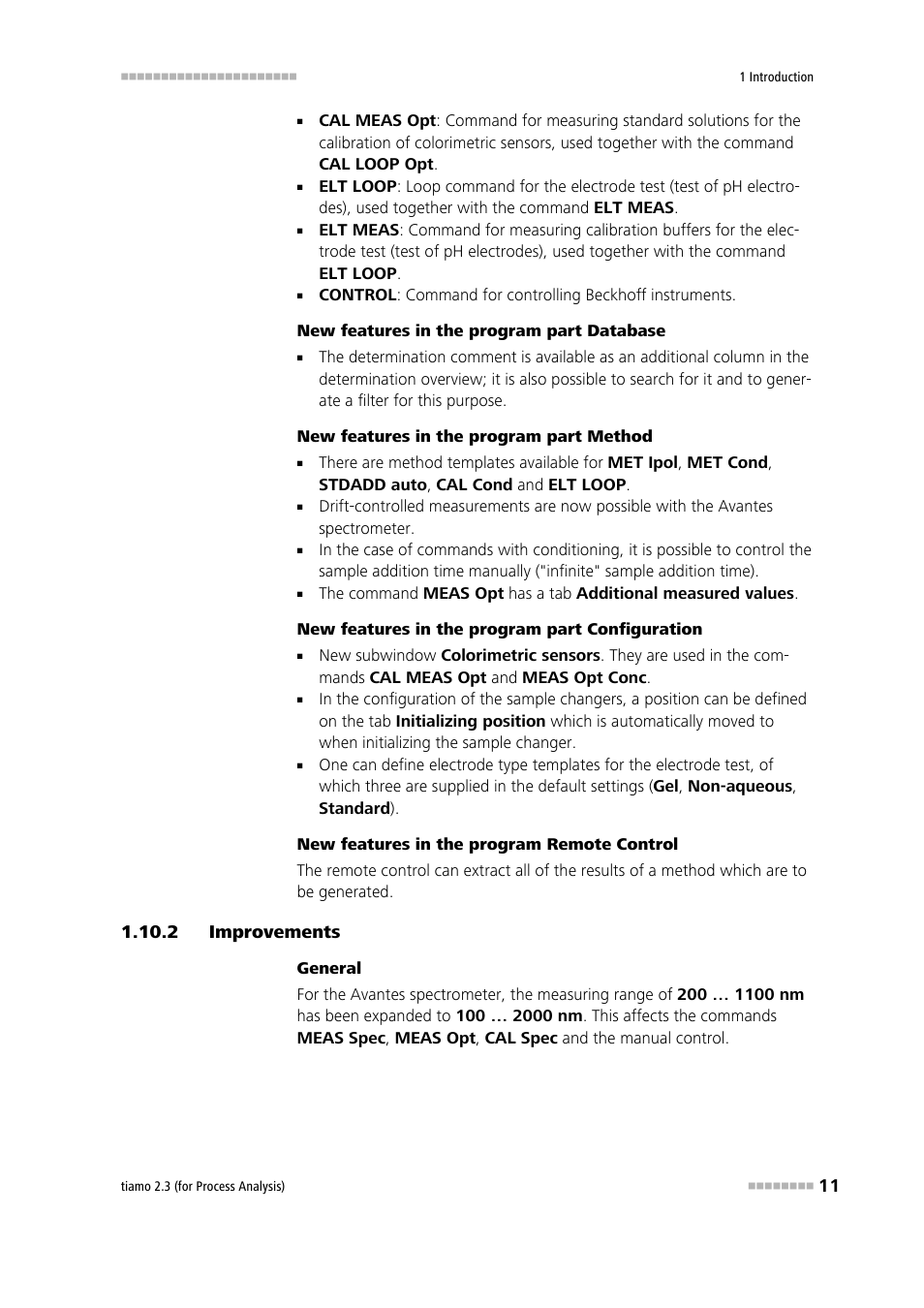 2 improvements, Improvements | Metrohm tiamo 2.3 (process analysis) User Manual | Page 27 / 1790