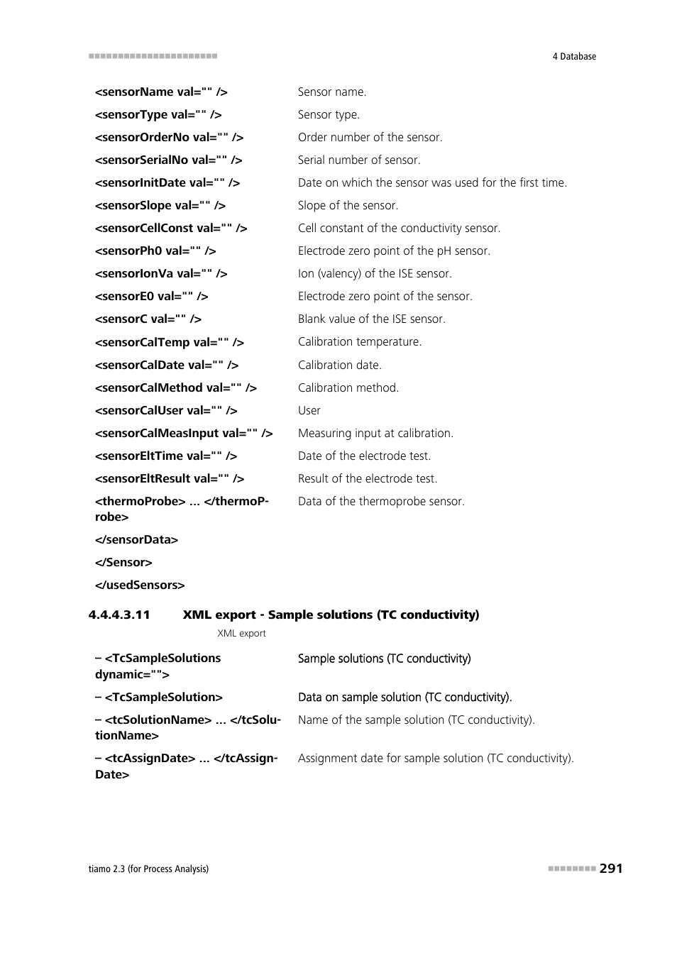 11 xml export - sample solutions (tc conductivity) | Metrohm tiamo 2.3 (process analysis) User Manual | Page 307 / 1790