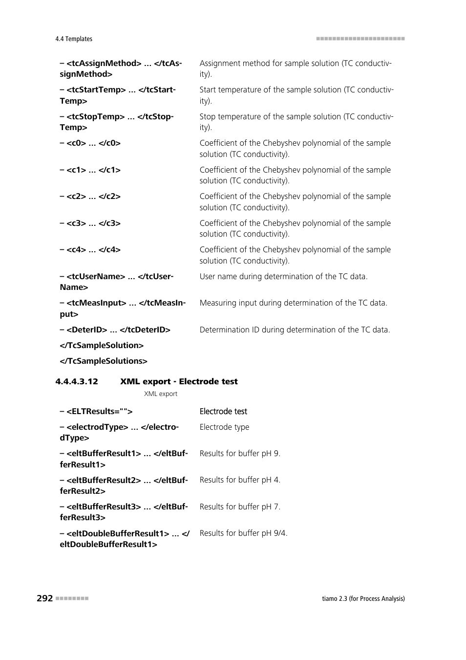 12 xml export - electrode test | Metrohm tiamo 2.3 (process analysis) User Manual | Page 308 / 1790