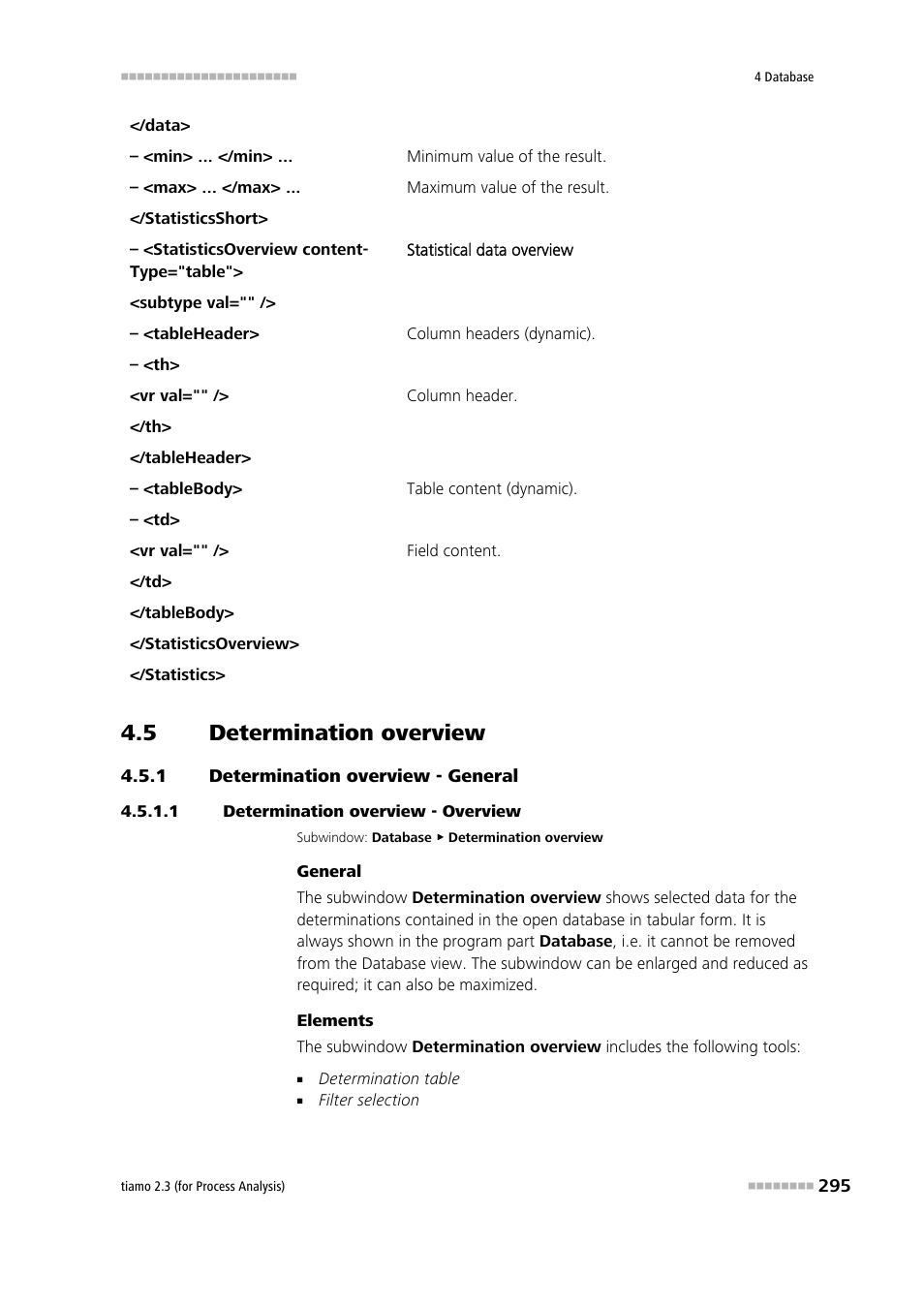 5 determination overview, 1 determination overview - general, 1 determination overview - overview | Determination overview, Determination overview - general | Metrohm tiamo 2.3 (process analysis) User Manual | Page 311 / 1790