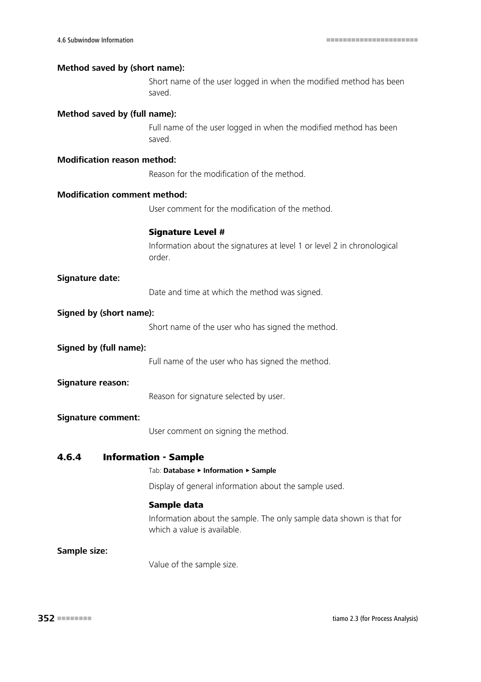 4 information - sample, Information - sample, Sample | Metrohm tiamo 2.3 (process analysis) User Manual | Page 368 / 1790