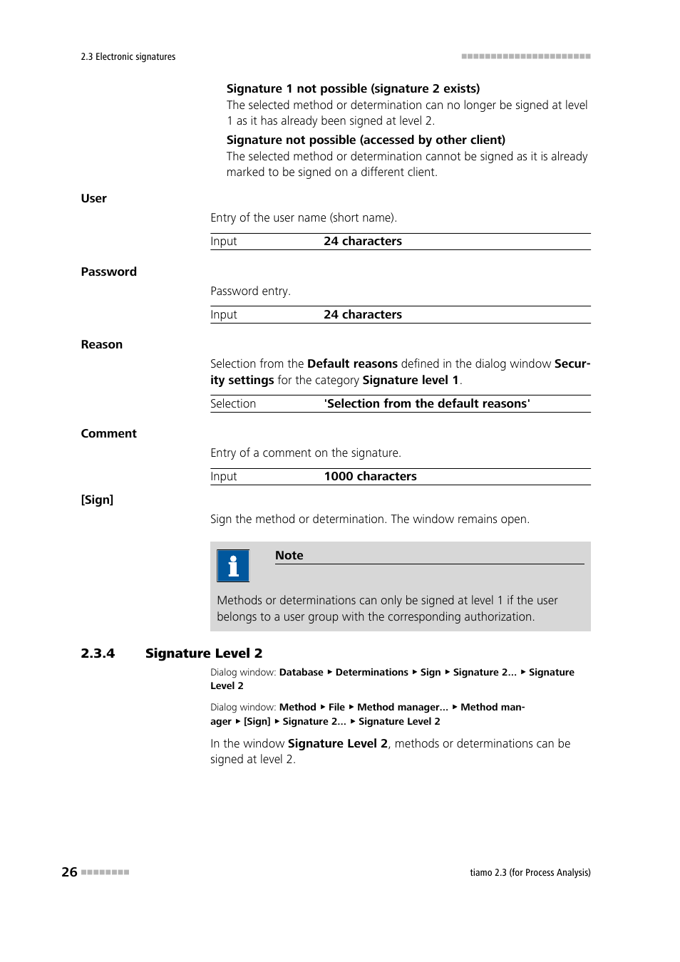 4 signature level 2, Signature level 2 | Metrohm tiamo 2.3 (process analysis) User Manual | Page 42 / 1790