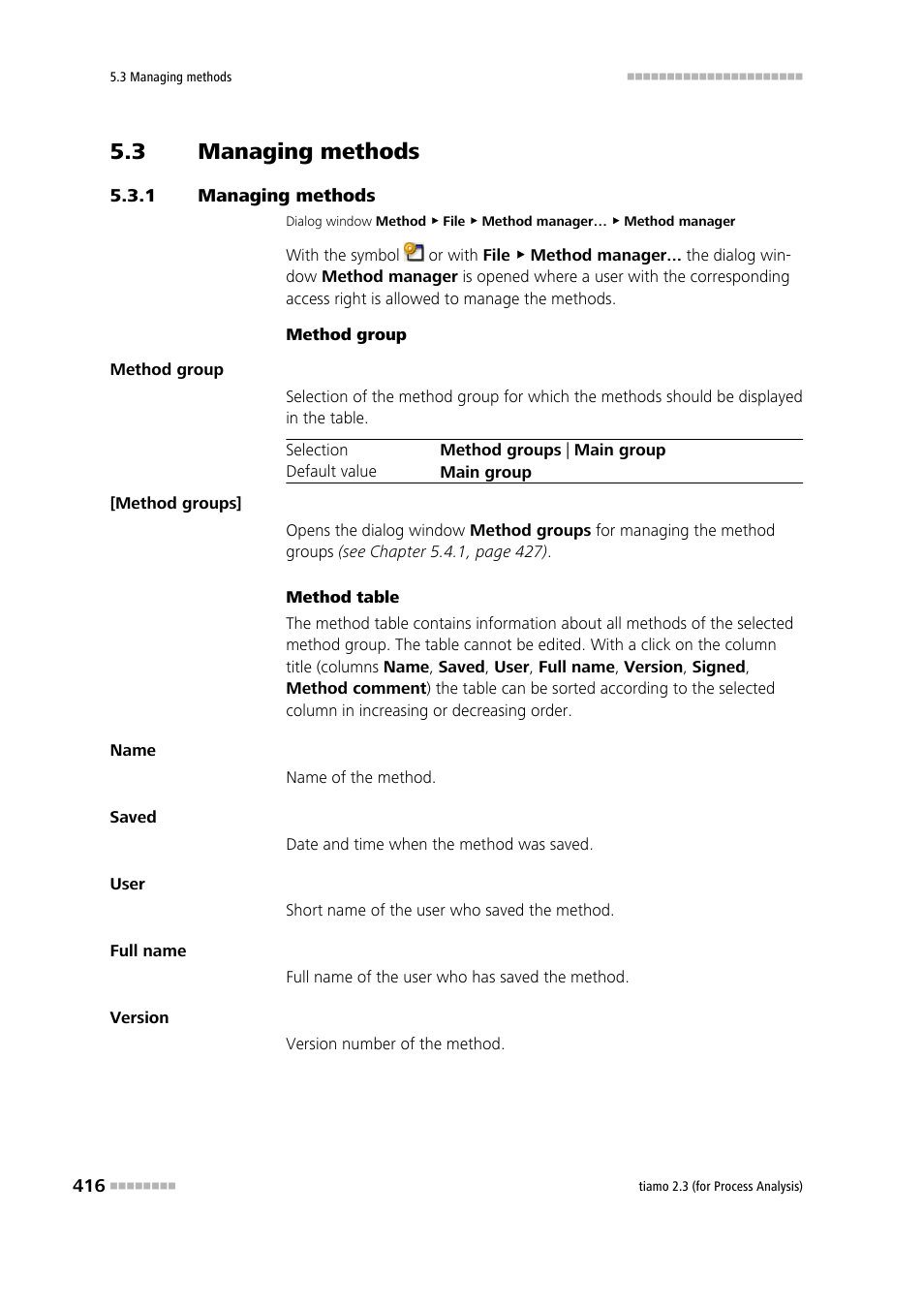 3 managing methods, 1 managing methods, Managing methods | Metrohm tiamo 2.3 (process analysis) User Manual | Page 432 / 1790