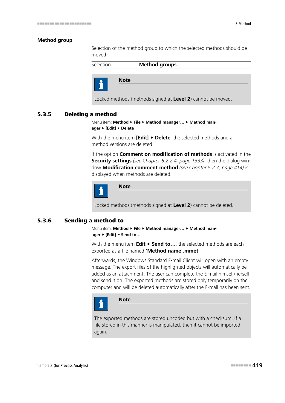 5 deleting a method, 6 sending a method to, Deleting a method | Sending a method to | Metrohm tiamo 2.3 (process analysis) User Manual | Page 435 / 1790