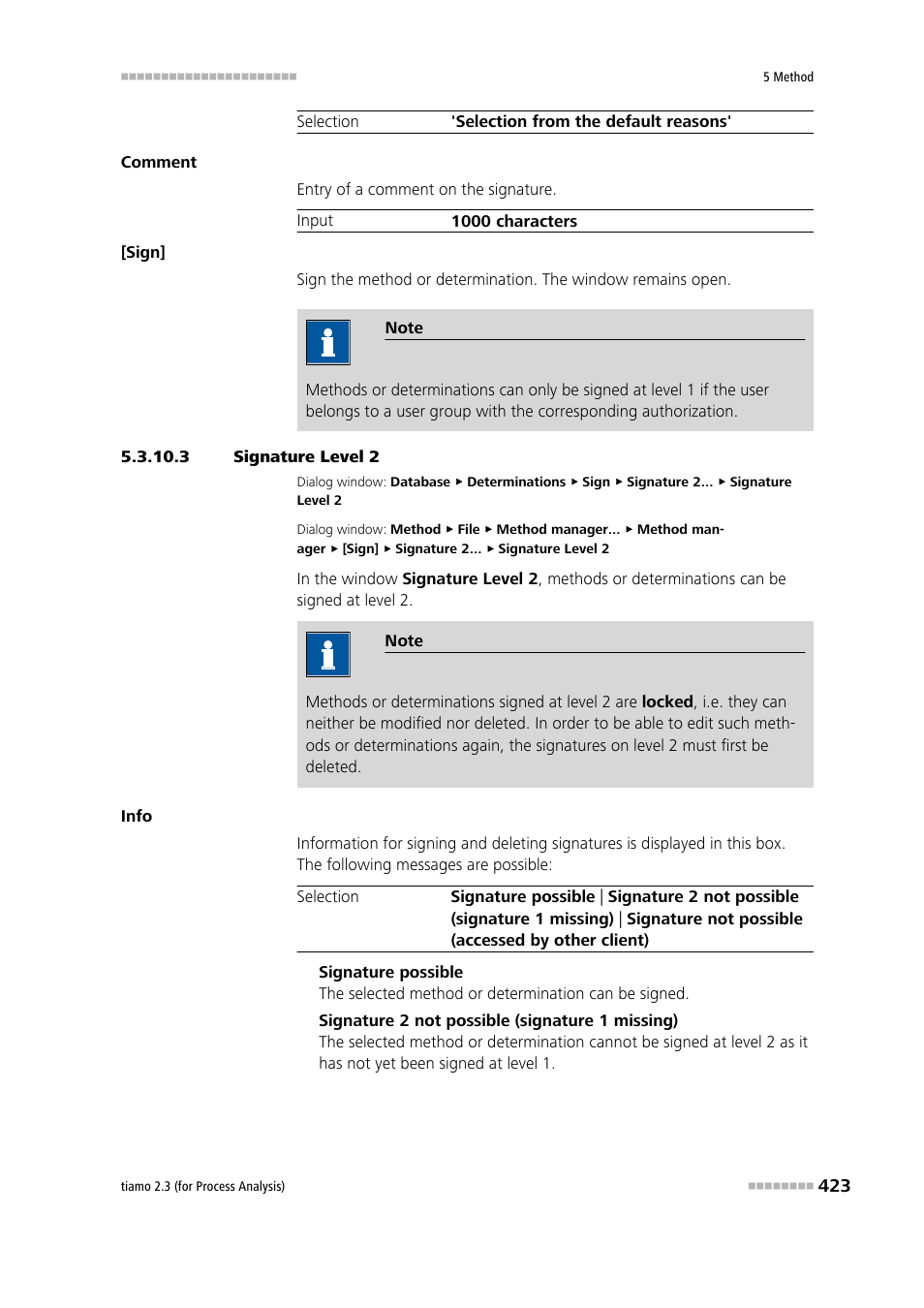 3 signature level 2 | Metrohm tiamo 2.3 (process analysis) User Manual | Page 439 / 1790