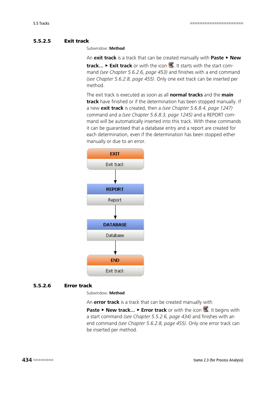 5 exit track, 6 error track, Exit track | Error track | Metrohm tiamo 2.3 (process analysis) User Manual | Page 450 / 1790