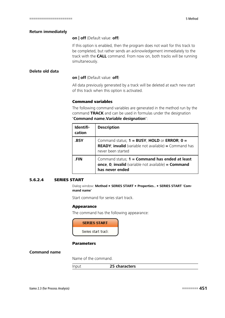 4 series start, Series start | Metrohm tiamo 2.3 (process analysis) User Manual | Page 467 / 1790