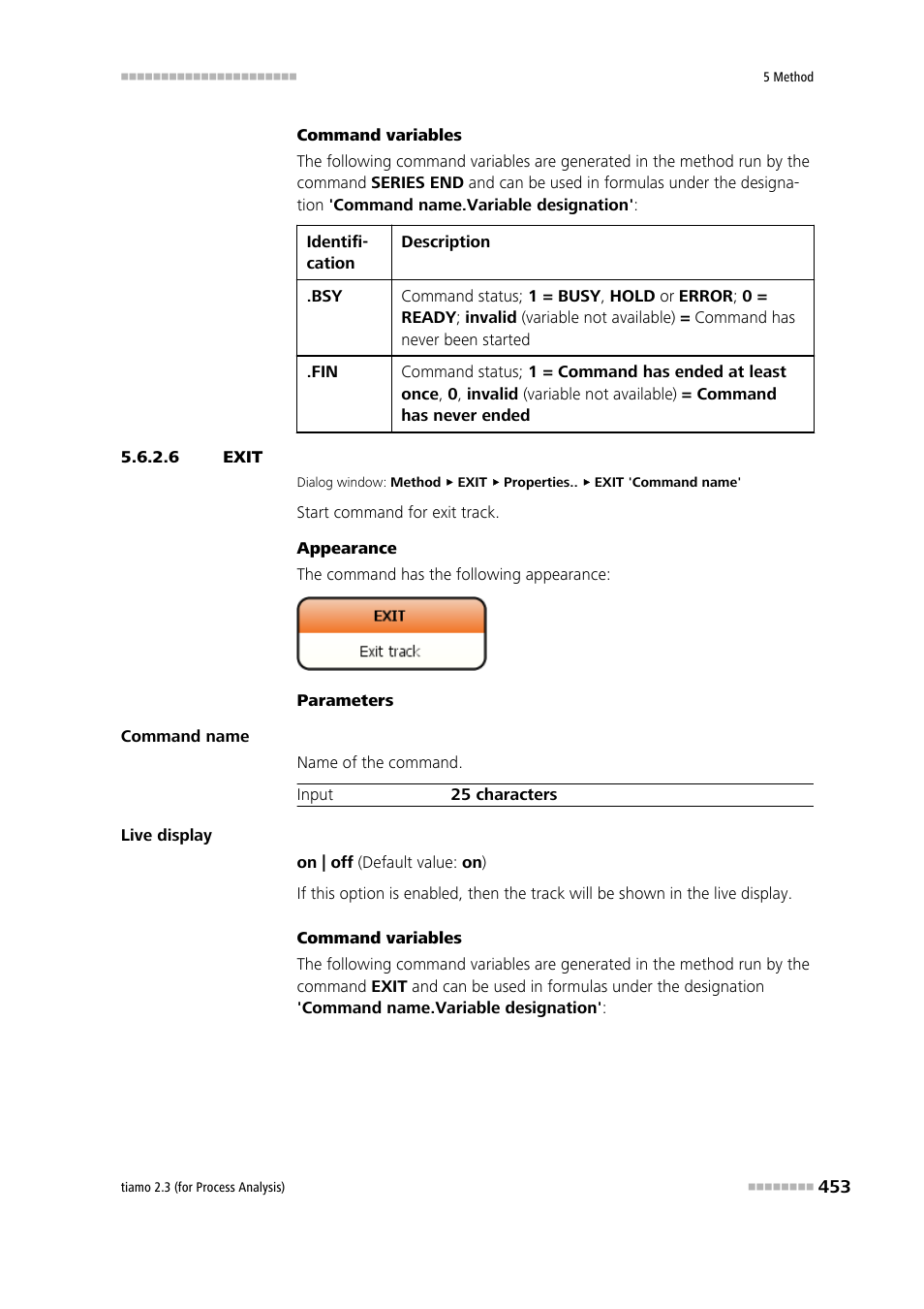 6 exit, Exit | Metrohm tiamo 2.3 (process analysis) User Manual | Page 469 / 1790