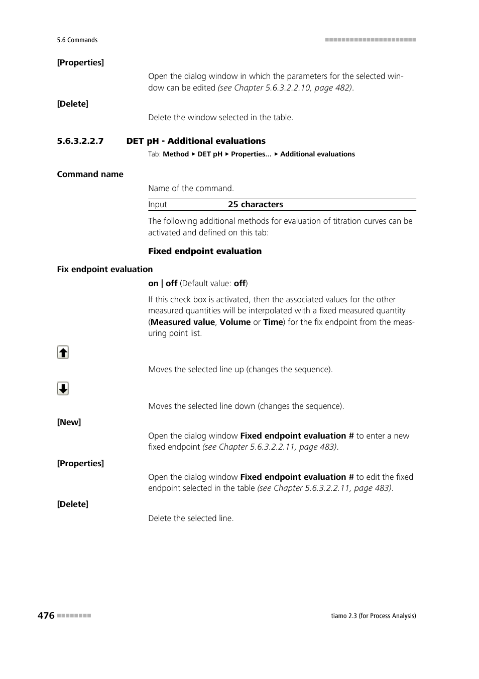 7 det ph - additional evaluations, Additional evaluations | Metrohm tiamo 2.3 (process analysis) User Manual | Page 492 / 1790