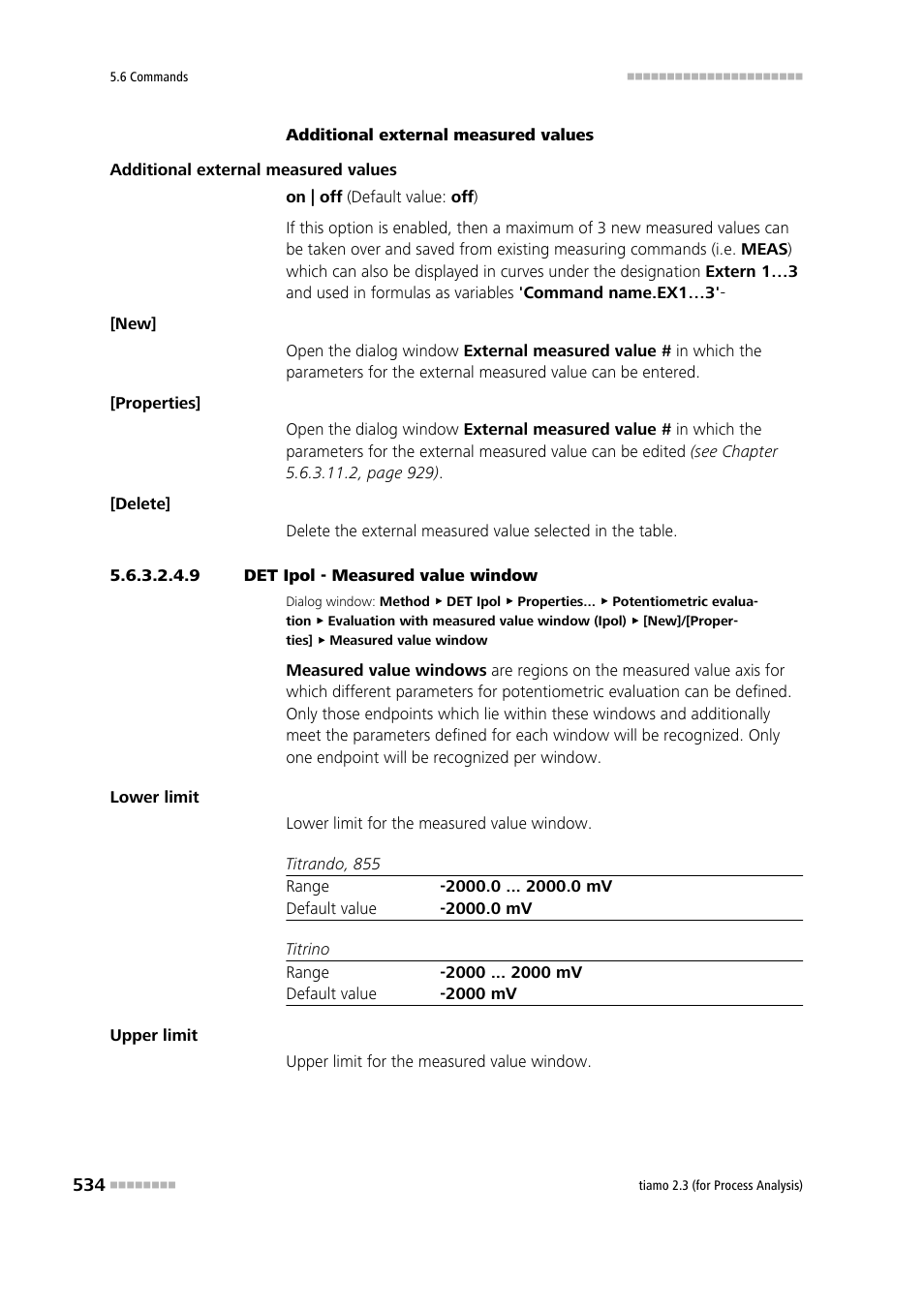 9 det ipol - measured value window | Metrohm tiamo 2.3 (process analysis) User Manual | Page 550 / 1790