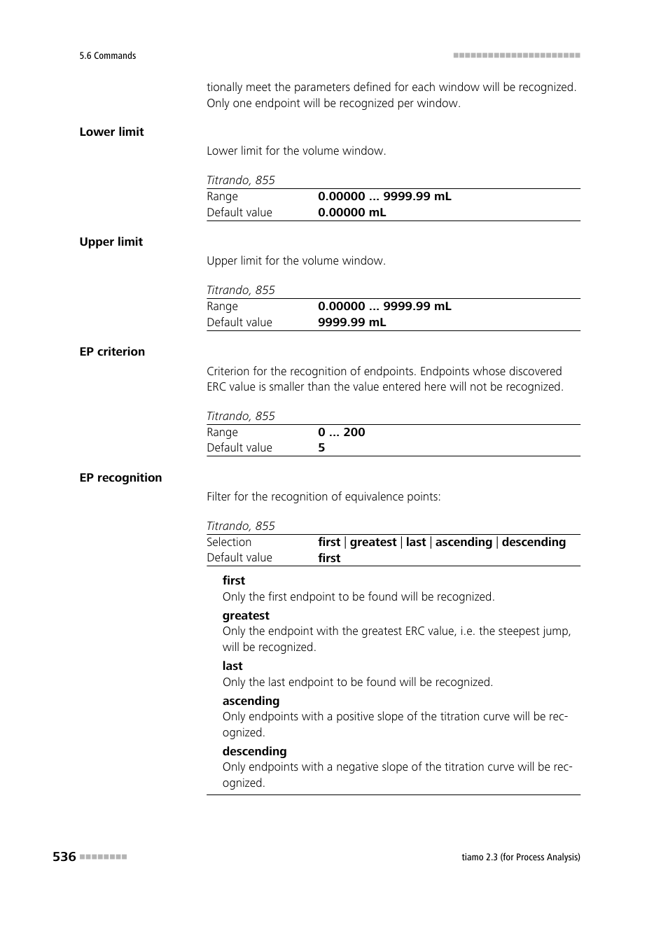 Metrohm tiamo 2.3 (process analysis) User Manual | Page 552 / 1790