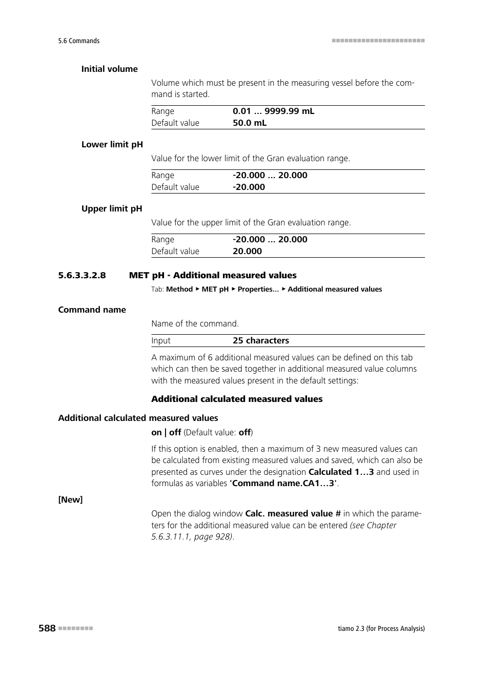 8 met ph - additional measured values | Metrohm tiamo 2.3 (process analysis) User Manual | Page 604 / 1790