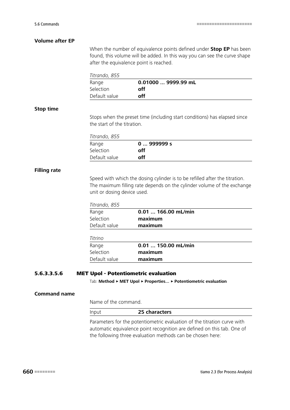 6 met upol - potentiometric evaluation, Potentiometric evaluation | Metrohm tiamo 2.3 (process analysis) User Manual | Page 676 / 1790