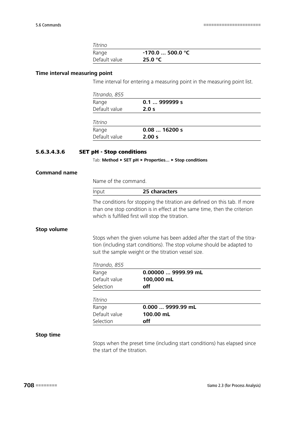 6 set ph - stop conditions, Stop conditions | Metrohm tiamo 2.3 (process analysis) User Manual | Page 724 / 1790