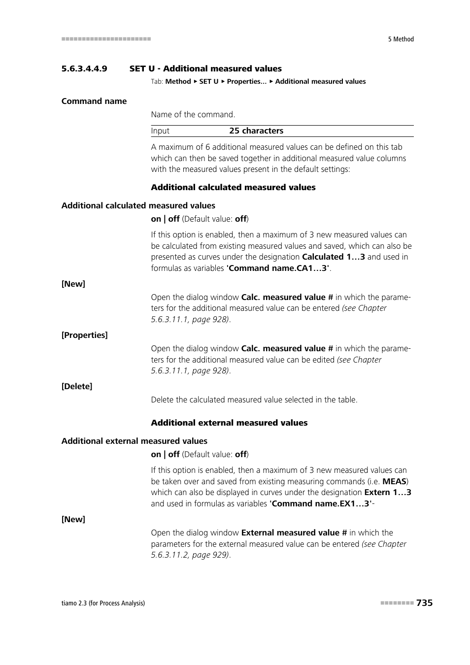 9 set u - additional measured values, Additional measured values | Metrohm tiamo 2.3 (process analysis) User Manual | Page 751 / 1790