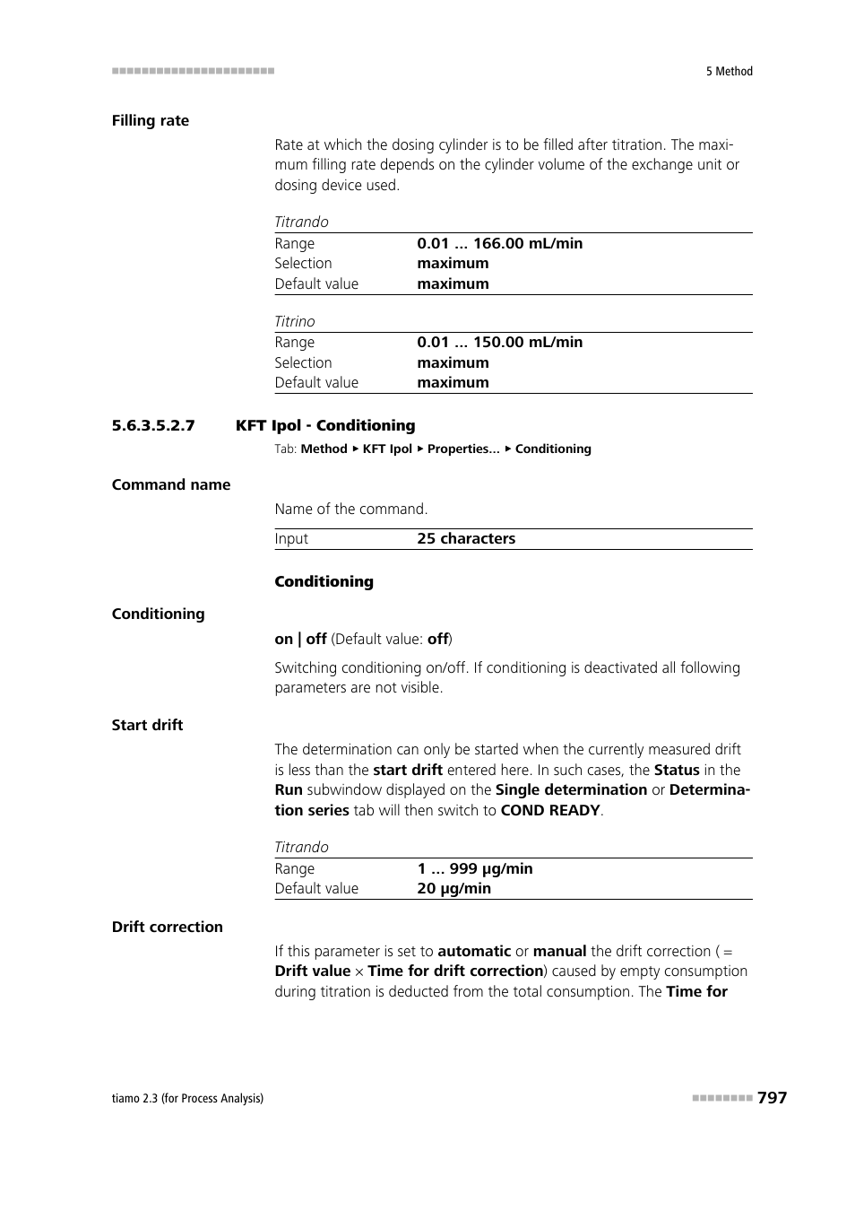 7 kft ipol - conditioning, Conditioning | Metrohm tiamo 2.3 (process analysis) User Manual | Page 813 / 1790