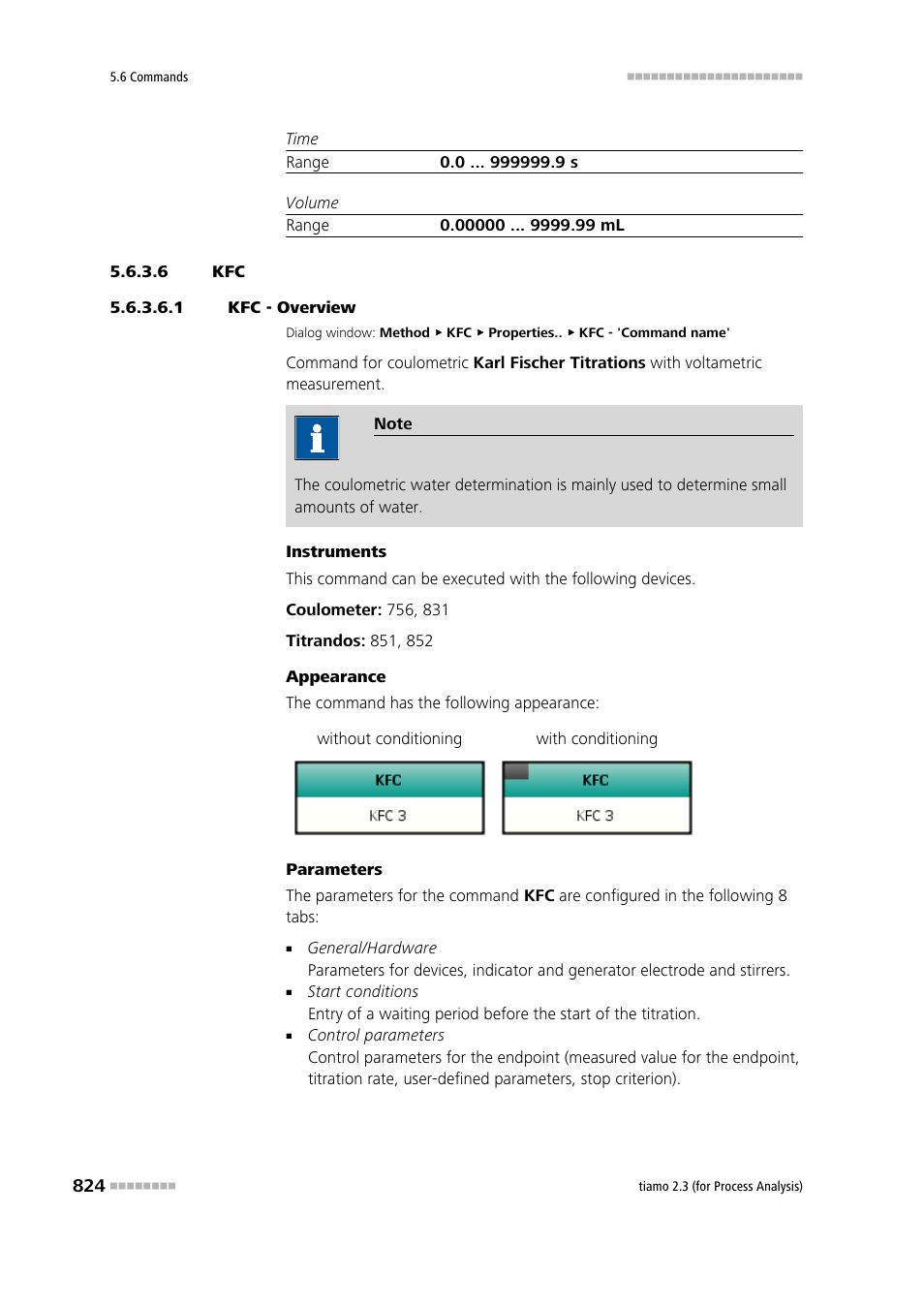 6 kfc, 1 kfc - overview | Metrohm tiamo 2.3 (process analysis) User Manual | Page 840 / 1790