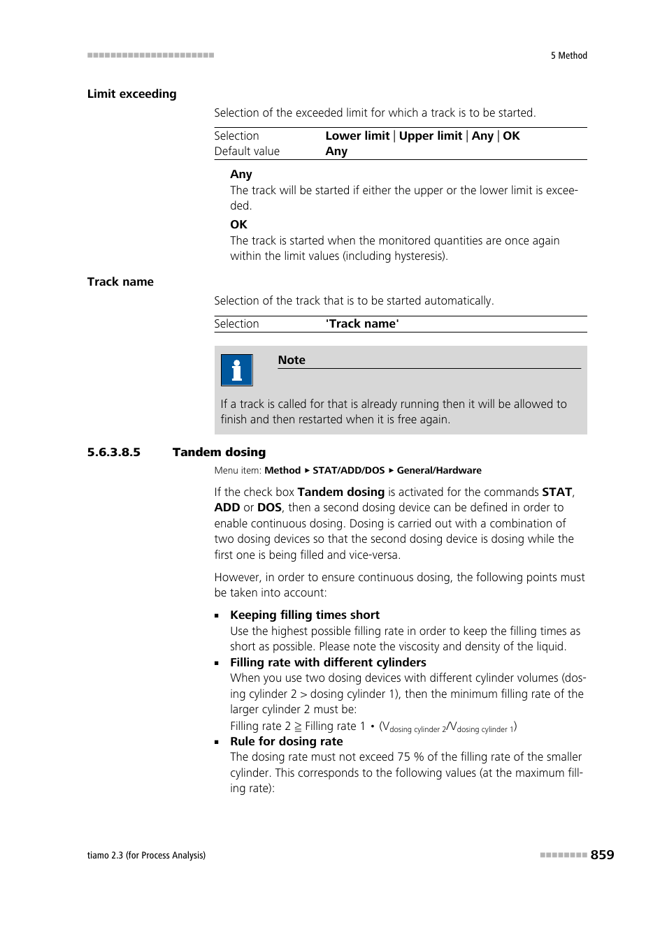 5 tandem dosing | Metrohm tiamo 2.3 (process analysis) User Manual | Page 875 / 1790