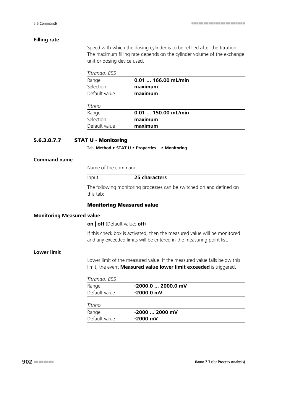 7 stat u - monitoring, Monitoring | Metrohm tiamo 2.3 (process analysis) User Manual | Page 918 / 1790