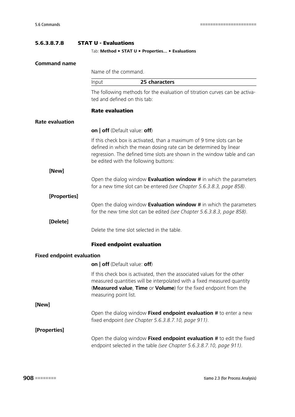 8 stat u - evaluations, Evaluations | Metrohm tiamo 2.3 (process analysis) User Manual | Page 924 / 1790