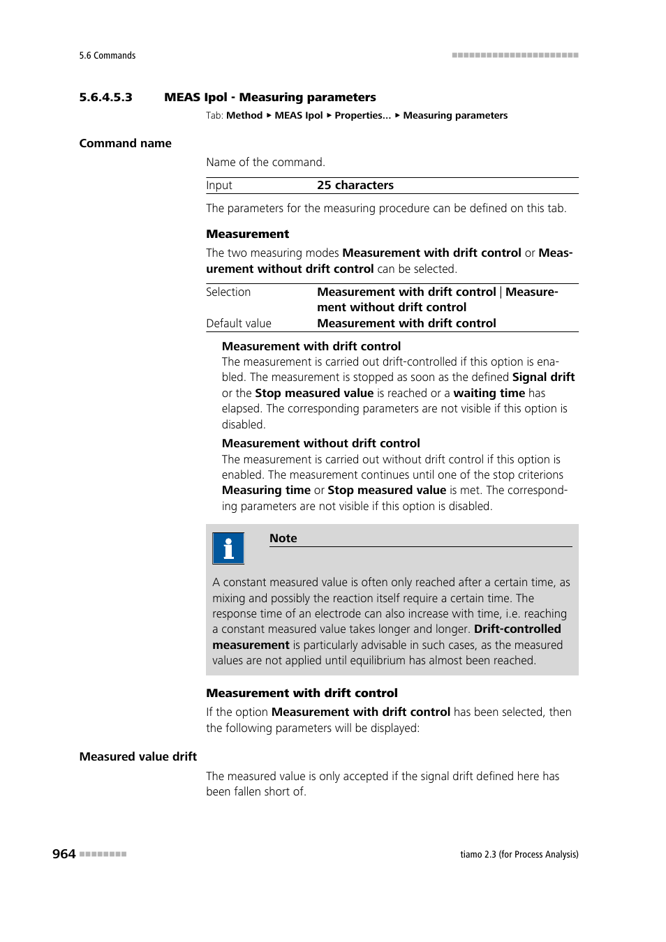 3 meas ipol - measuring parameters, Measuring parameters | Metrohm tiamo 2.3 (process analysis) User Manual | Page 980 / 1790