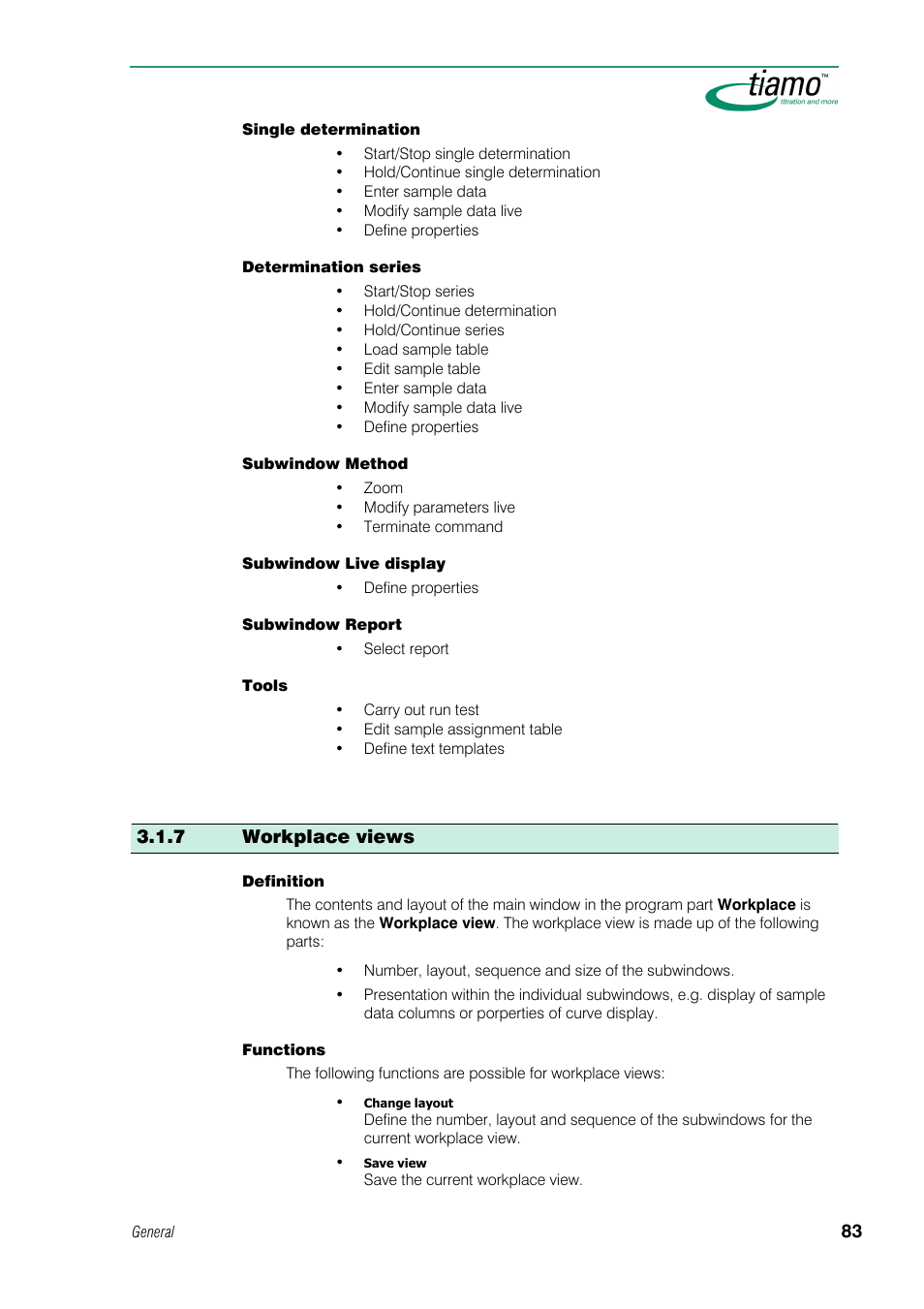 7 workplace views | Metrohm tiamo 1.0 Manual User Manual | Page 107 / 714