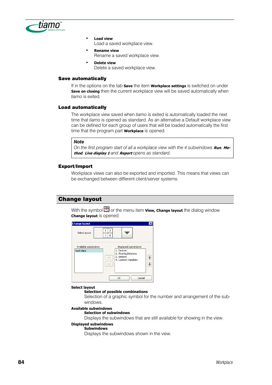 Change layout | Metrohm tiamo 1.0 Manual User Manual | Page 108 / 714